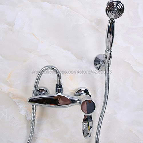 Robinets de douche de salle de bains chromé poli Kna271