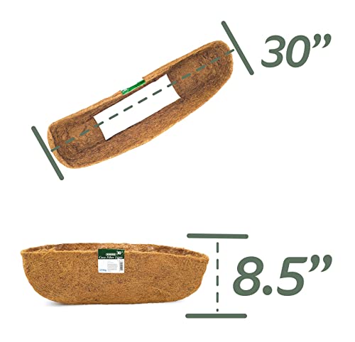 Bosmere F919 30 Inch Pre Formed Replacement Coco Liner With Soil Moist For Window Basket (Pack Of 2) #TOP1