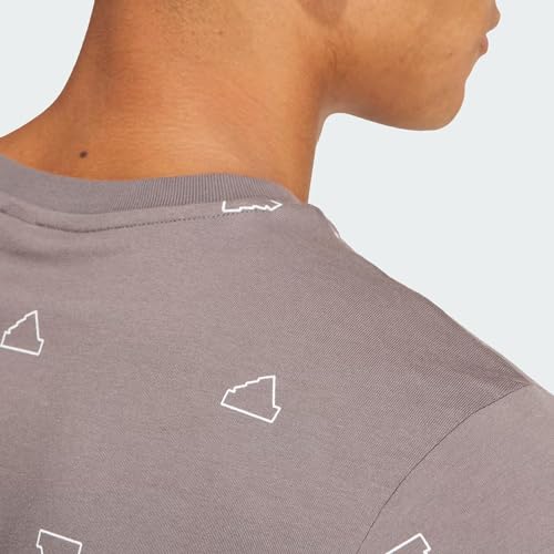 Adidas Herren Seasonal Essentials Monogram Graphic Tee, Charcoal, M – Ansicht 6