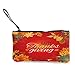 Produktbild Happy Thanksgiving Day Canvas Münzgeldbörse Reißverschluss Reise Kosmetiktasche Multifunktions Make-up-Taschen Handy-Tasche Halter Taschen Bleistifttasche