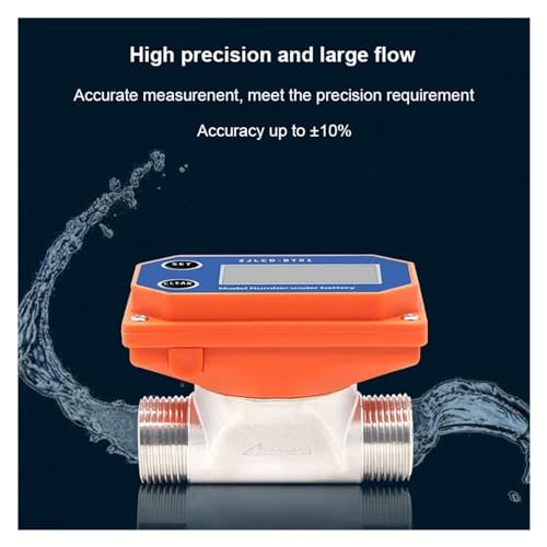 Medidor de flujo DN15 LCD electrónico de acero inoxidable con sensor de rosca para agua de riego 2