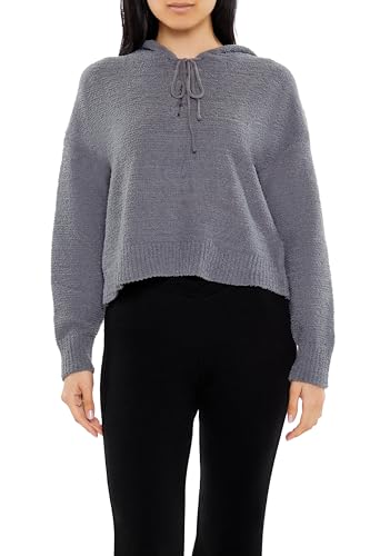 Pull à capuche avec lacets Forever 21 pour femme en maille confortable