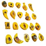 Happyyami 10個 琥珀色虫入り標 向け樹脂クラフトチャーム 教育用認知 室内遊びや小学生の工作に