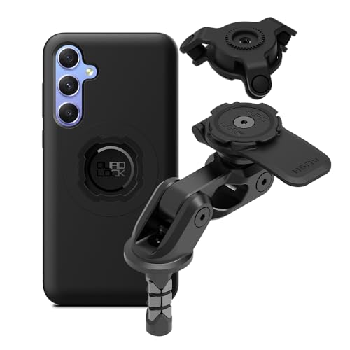 Image of Quad Lock Motorcycle Fork Stem Mount PRO Kit with Vibration Dampener and MAG Phone Case for Galaxy A55