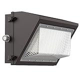 120W LED Wall Pack Light with Dusk-to-Dawn Sensor, 16800LM 5000K LED Security Flood Lighting, 100-277V Commercial and Industrial Outdoor LED Wall Lights for Parking Lots|Warehouses|Factories|House