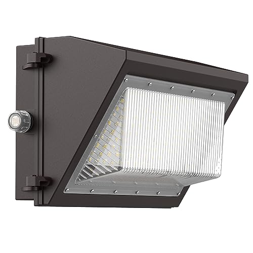 120W LED Wall Pack Light with Dusk-to-Dawn Sensor, 16800LM 5000K LED Security Flood Lighting, 100-277V Commercial and Industrial Outdoor LED Wall Lights for Parking Lots|Warehouses|Factories|House