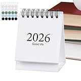 Desktop-Kalender – Jan 2026 zu Weihnachten. 2027 Planer | Porträtkalender, für Arbeitsplatz zu Hause Arbeitsraum Bibliothek Bank Tagungsraum
