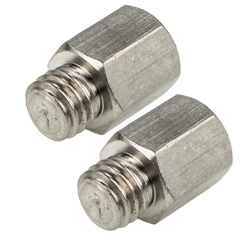 tecuro 2 adaptateurs réducteurs métriques M12 (IG) x M8 (AG) en acier galvanisé