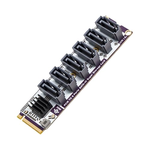 Carte d'extension NVMe SATA3.0 6 ports 6gbps avec dissipateur pour upgrade stockage NAS PC