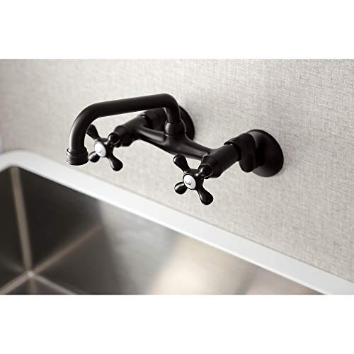 Kingston Brass Ks213Orb Victorian Two Handle Wall Mount Kitchen Faucet, 7-Inch, Oil Rubbed Bronze #TOP5