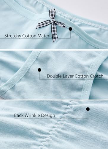 Womens Cotton Underwear Full Coverage Soft Stretchy Scrunch Briefs Comfortable Cute Bikini Panties for Ladies 6pack3