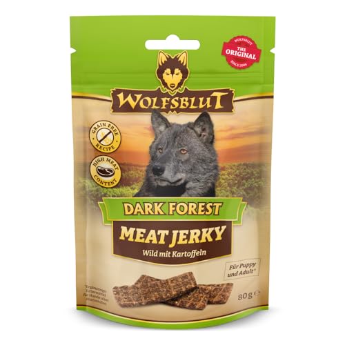 Wolfsblut - Meat Jerky Dark Forest mit Lamm, Kaninchen & Wild 6 x 80 g - Hundesnack - Hundefutter - Getreidefrei