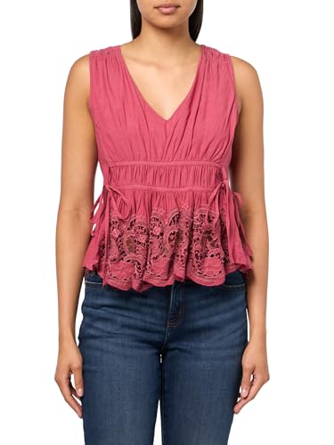 Débardeur froncé en dentelle Lucky Brand pour femme chic