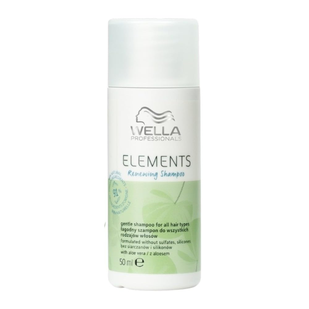 Wella Professionals Elements Renewing Shampoo | Sulfate, Silicone & Paraben-Free | 50 ml | For Shiny, Frizz-Free Hair | With Aloe Vera, Vitamin E | Vegan & Cruelty-Free-picture-24