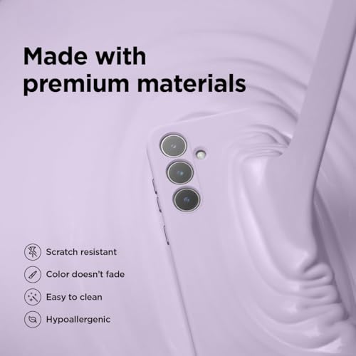 Image of MOBILOVE Back Cover Case for Samsung Galaxy S25 Plus 5G | Pure Liquid Soft Matte Silicone Case with Logo and Comes with Camera and Screen Protection Back Cover for Samsung Galaxy S25 Plus 5G (Purple)