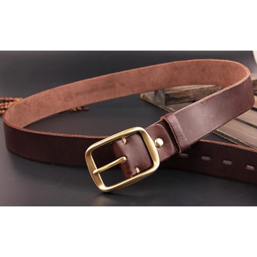 Genuine Leather Belts for Men, Vintage Pin Buckle Reversible Stretch Leather Belt, Luxury Genuine Leather Jeans3