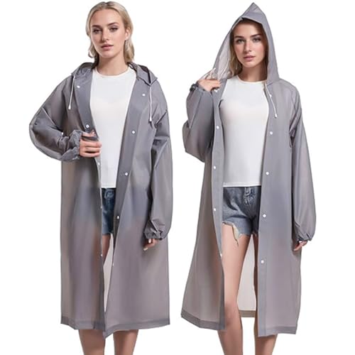 MCOLAFU 2 pezzi poncho impermeabile impermeabile da uomo e da donna, impermeabile, in EVA, impermeabile, riutilizzabile, impermeabile, poncho impermeabile, impermeabile, per escursioni, campeggio,