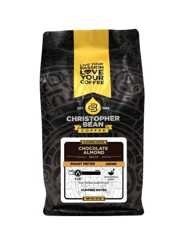 Christopher Bean Coffee - Chocolate Almond Flavored Coffee, (Decaf Ground) 100% Arabica, No Sugar, No Fats, Made With Non-Gmo Flavorings, 12-Ounce Bag Of Decaf Ground Coffee #TOP11