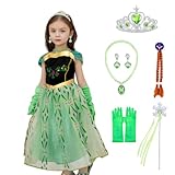 [AOTYP] プリンセスドレス 子供 コスプレ お姫様 ドレス 女の子 ワンピース 子供用 プリンセス 仮装 コスプレ ワンピース ガールズ 姫風 キッズコスチューム 子供 女の子 記念撮影用 変身 ステージ衣装 クリスマス プレゼント cosplay イベント 仮装 誕生日 グリーン130