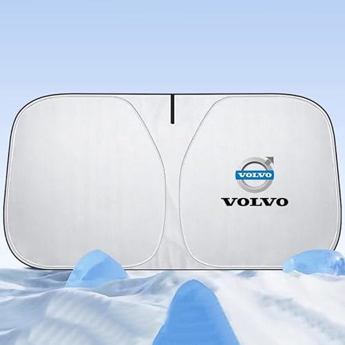 WENINETIES Parasole Auto Parabrezza per Volvo V40 2018-, Coprisole Contro I Raggi UV Telo Proteggi Copriparabrezza dal Sole Pieghevole Accessori,S,S-140 * 70cm
