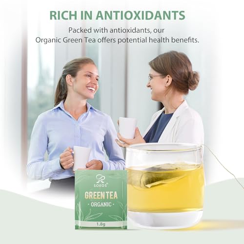 Soeos Organic Green Tea, 100 Tea Bags thumb #4