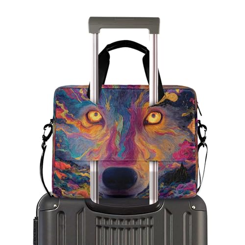 Funda para portátil Lobo cósmico 13-15.6 pulg miniatura 3