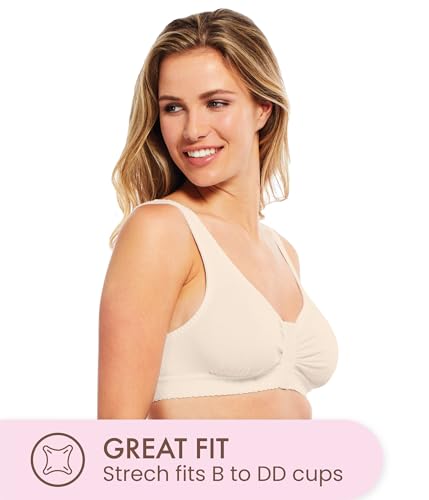 Carole Martin Full-Freedom Front Closure Bra, Perfect Wireless Cotton Sleep Bras for Women4