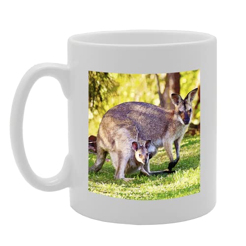 Coralgraph Inc MG5671 Australia Kangaroo Family Wallaby Souvenir Gift Novità Tea Coffee Tazza in ceramica