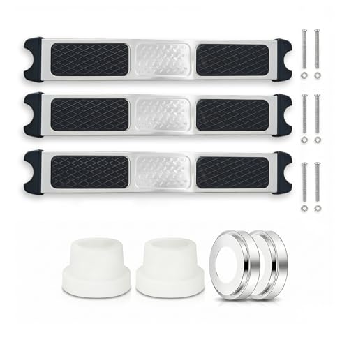 3 Pack 20 Inch Stainless Steel Pool Ladder Steps Replacement Fits for 1.5 Inch Pool Ladder Non Slip Swimming Pool Ladder Rung with Bolts & Escutcheon & Bumpers for Inground and Above Ground Pools