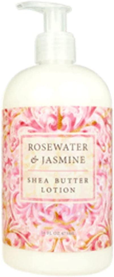 Greenwich Bay Trading Company Co. Shea Butter Lotion, 16 Ounce, Rosewater & Jasmine