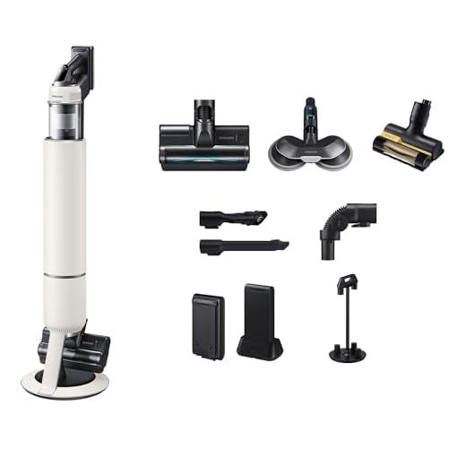 Samsung VS80F28EGS/WD Bespoke AI Jet Battery + Wet & Clean, Cordless Handheld Vacuum Cleaner with Wiper, Includes Accessories, 280 W, 2 Batteries, All-In-One Station, Spray Spinning Sweeper, Jet Dual+
