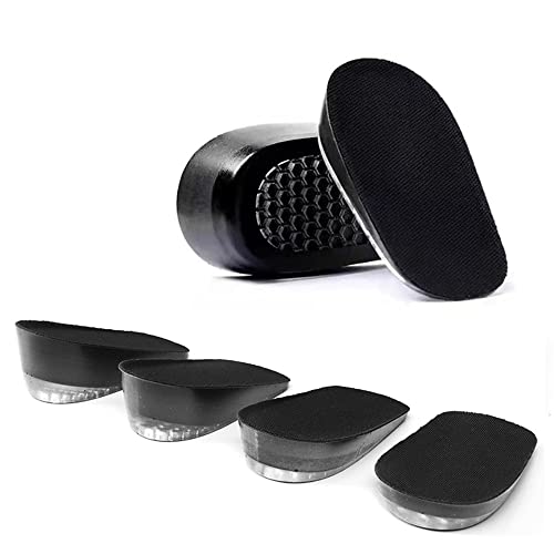 1 Paar Gel Einlegesohlen zur Erhöhung der Höhe, unsichtbare Einlegesohlen zur Anhebung des Schuhs, stoßabsorbierende Fersenkissen für Männer und Frauen 1.5cm Cover