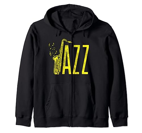 Jazz Saxofonista Sajona Saxofón Saxofón Música Sudadera con Capucha