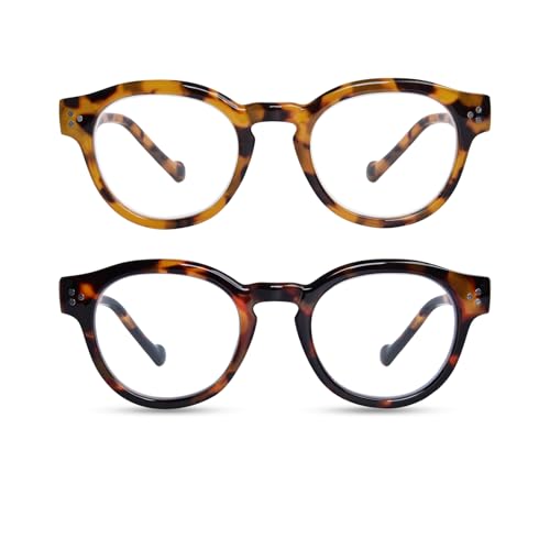 Round Reading Glasses Women Men Large Frame Readers Spring Hinges