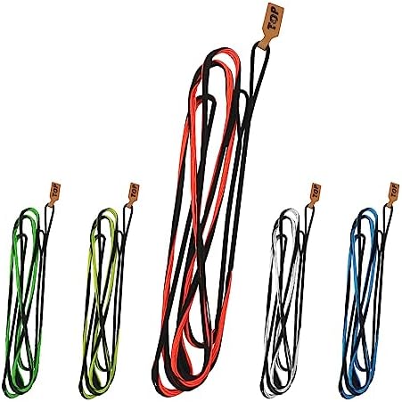 Lightning Archery Bowstring Dacron B-55 Bow String 16 Strands for Recurve Bow Traditional Longbow Hunting Replacement Bowstrings 62 inches(Black Orange)