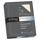 Southworth 25% Cotton Granite Specialty Paper, 8.5” x 11”, 32 lb/120 gsm, Ivory, 250 Sheets (J938C)