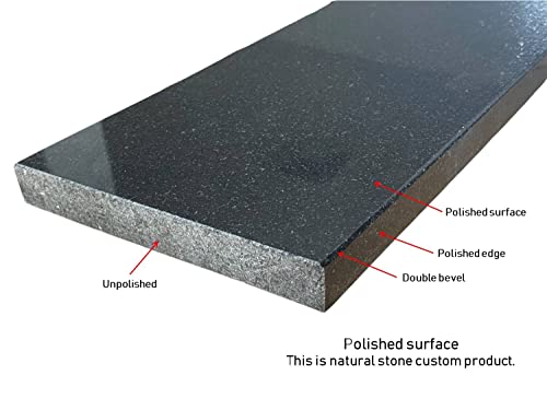 Tenedos Absolute Black Granite Threshold (Marble Saddle) Polished, Maintenance Free, Stain Resistant - (6" X 36") #TOP3