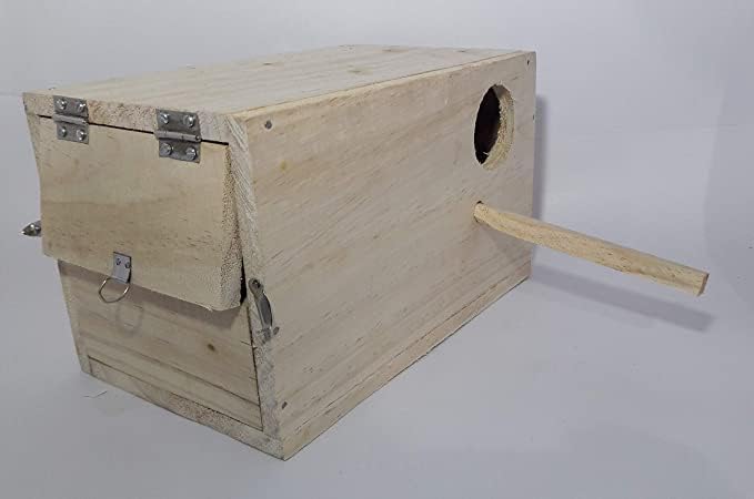 Nest Box/Wooden breeding Box for African Love Birds Made Plywood - L-10, W-7", H-7" Inches, Entrance Hole -6cms (B0C9DQ5S5C) Amazon Price History, Amazon Price Tracker