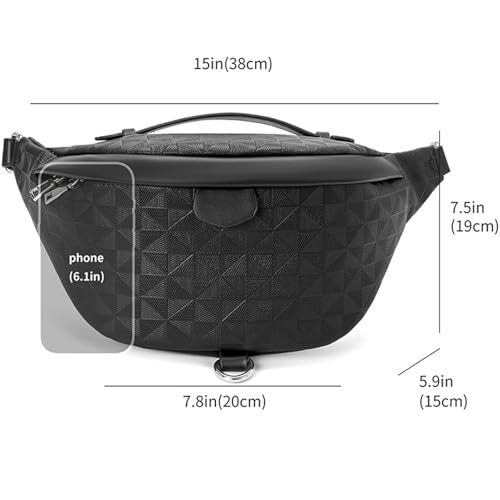 Image of Crossbody Sling Bag for Women & Men | Trendy Checkered, Fanny Pack, Waist Bag, Travel, Festival & Daily Commute