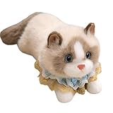 [Arklove]ぬいぐるみ リアルなラグドール猫ぬいぐるみ【95%再現のラグドール 一人暮らしの寂しさを癒す】ラグドール リアルなロボット子猫 鳴く・歩く・しっぽを振る 本物そっくり 抱き枕 40cm 柔らか肌触り 抜け毛なし 高耐久 癒し効果 ストレス解消 安眠サポート 猫好き 母の日 記念日 贈り物 インテリア おもちゃ 男女兼用 プレゼント