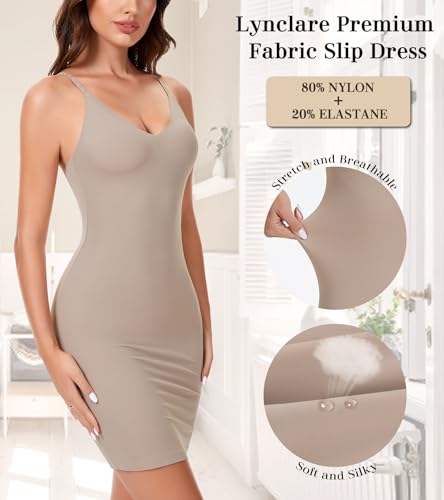 Shapewear Slip Dress for Women Under Dress Full Slip Tummy Control V Neck with Adjustable Strapes4