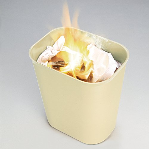 Image of Rubbermaid Commercial Products Fire Resistant Wastebasket 40 Qt /10 Gal Beige, for Hospitals /Schools /Hotels /Offices
