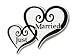 Just Married Heart Car Magnet