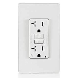 Leviton Smart GFCI, 20 Amp, Self Test, Tamper-Resistant with LED Indicator Light, Send Notifications Directly to Your Smartphone, D2GF2-KW, White