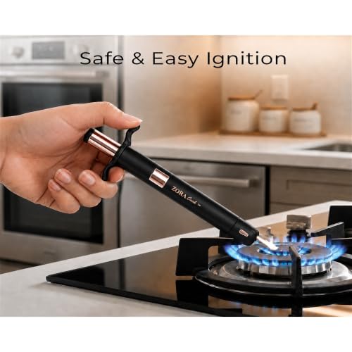 Image of Gas Lighter for Kitchen & Restaurants | Manual Spark Gas Stove Lighter | Regular Size, Easy Grip Handle, Long Lasting, Rust Free Metal Lighter for LPG Stove, Candle, BBQ & Camping