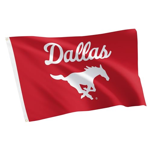 Pancarta SMU Mustangs de poliéster que no se desgasta con el sol ni la lluvia en tu jardín