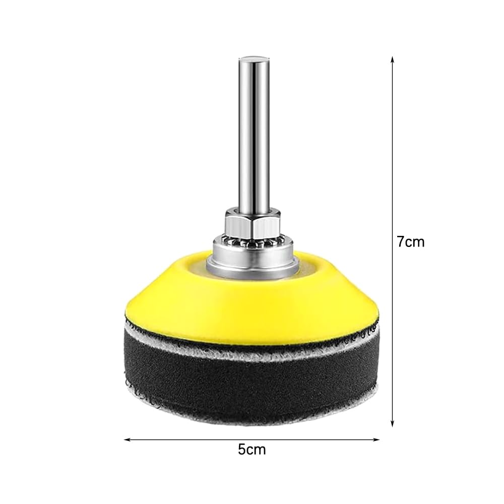 Cuscinetto per disco abrasivo da 4 pezzi Gancio posteriore morbido e cuscinetto ad anello per disco abrasivo da 50 mm Attacco per trapano con gambo da 1/4" Cuscino in strato di schiuma