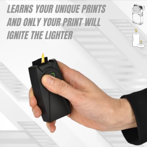 Encendedor de bolsillo biométrico con huella G.E.I negro miniatura 5
