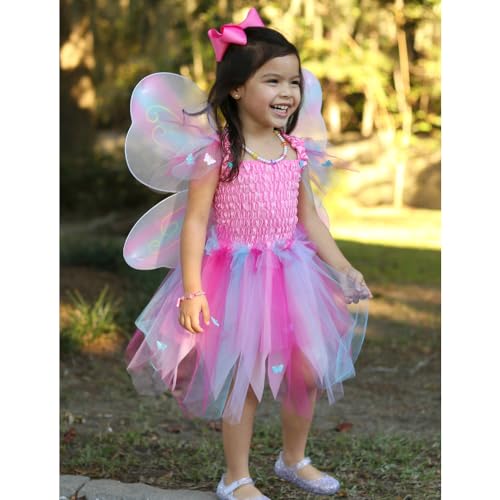 green emerald velvet dress Rainbow Fairy Dress & Wings Size 3-4 main image 1