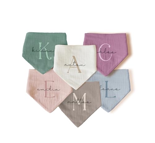 ARTEE Personalisiertes Halstuch Dreieckstuch aus Musselin Gaze...